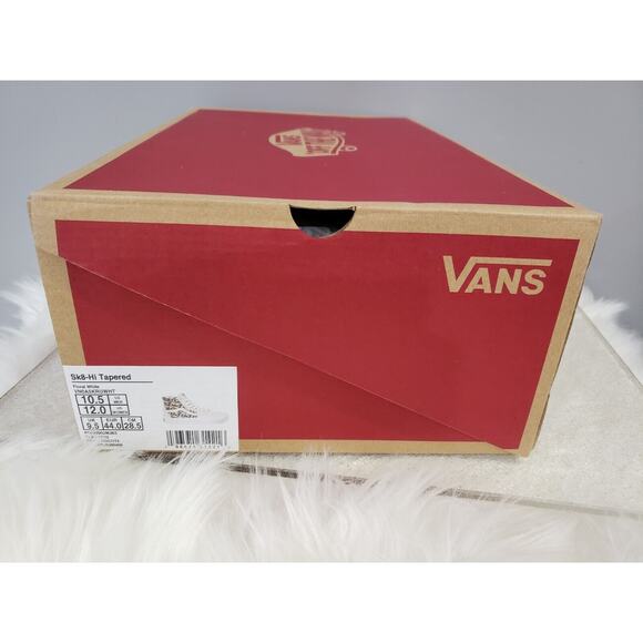 NEW‎ Vans Size 12 Women's Sk8-Hi Tapered Retro White Floral Sneakers Hippie Boho - Picture 7 of 9